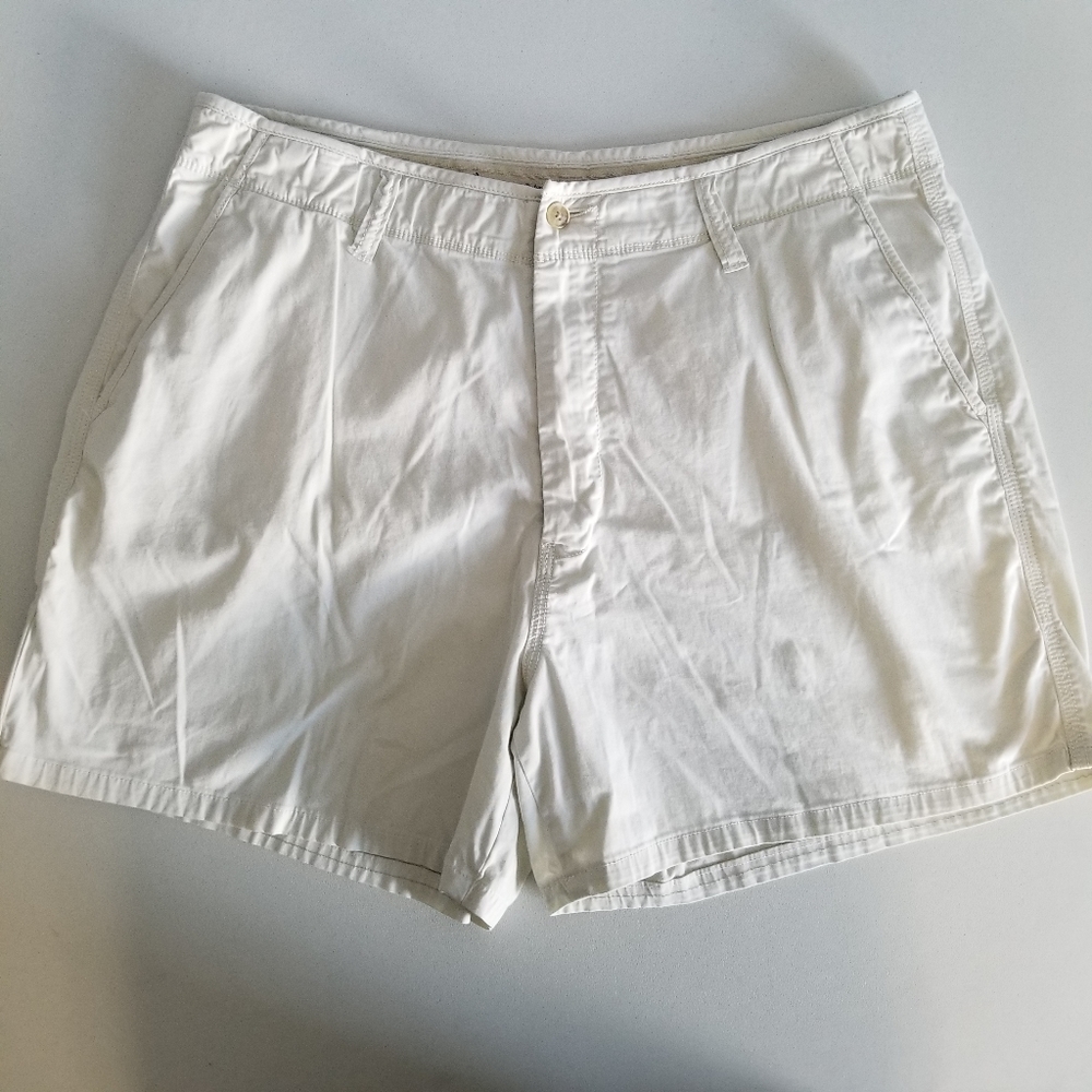 TOMMY BAHAMA Men’s 36 Beige Light Tan Khaki Relax Woven Flat Front Cotton Shorts